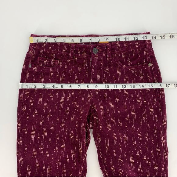 Anthropologie Pilcro and the Letterpress Burgundy/Cream Serif Skinny Cords, 25 - Picture 12 of 16